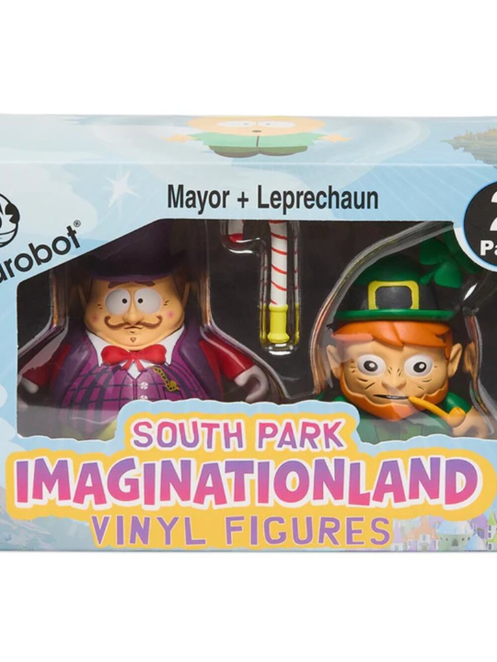 Kidrobot South Park Imaginationland Mayor and Leprechaun 3" Vinyl Figure 2pk NIB
